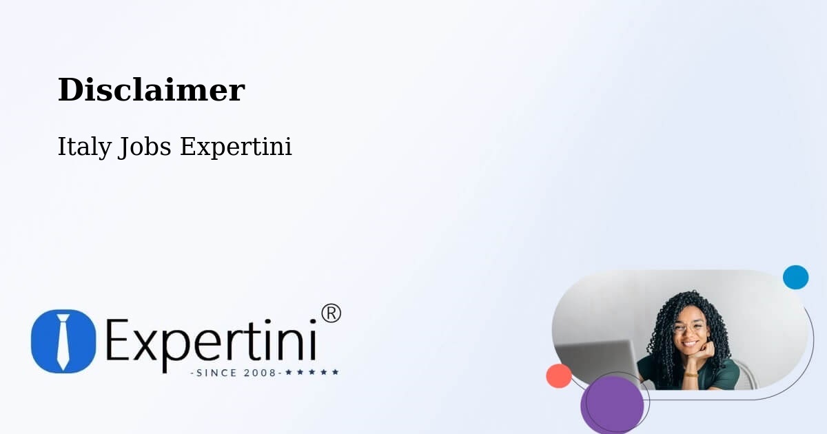 Disclaimer – Rivoli - Italy Jobs Expertini