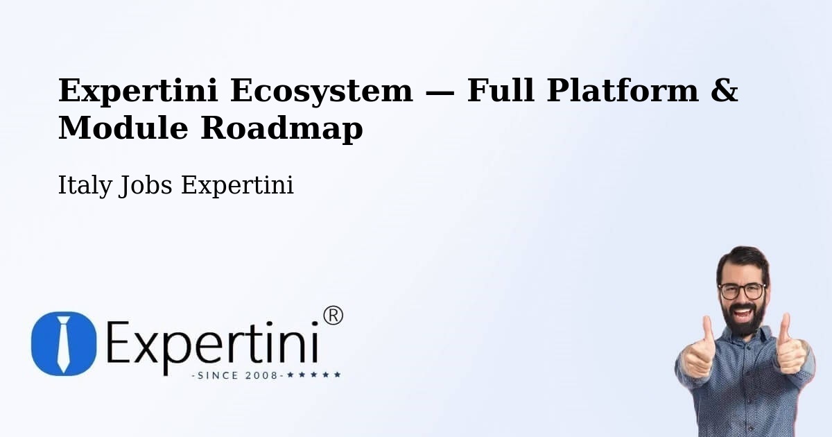 Expertini Ecosystem — Full Platform & Module Roadmap – Rivoli