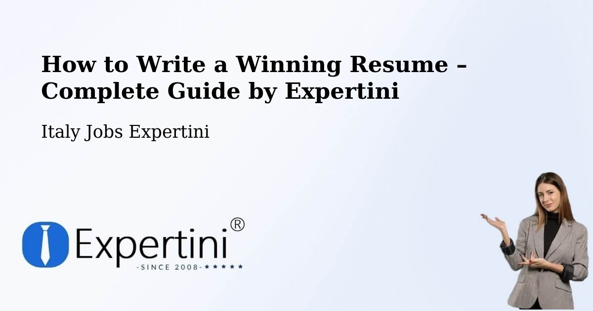 Resume Writing Guide for Job Seekers – Rivoli - Rivoli, Italy Jobs Expertini